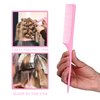 Allegro Combs Rat Tail And Three Row Combs For Women Parting Hairstylist Wide Tooth Comb Detangling Hair Styling Apply Product In Curly Hair Made In The USA 2 Pcs. (Light Pink)