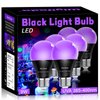 Wiyifada LED Black Light Bulbs 6 Pack, Dimmable A19 9W Blacklight Bulb Replace Up to 100W, 110V E26 Base Black Light UVA Level 385-400nm, Glow in The Dark for Body Paint, Blacklights Party, Halloween
