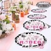 96Pcs Cowgirl Party Decorations 350 GSM Last Rodeo Bachelorette Party Plates and Napkins Let's Go Girls Party Tableware Sets for Western Disco Cowgirl Baby Shower Birthday Party Supplies,Serves 24