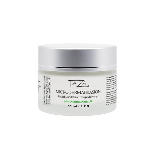 Premium Taza Natural Microdermabrasion Scrub, 50 ml (1.7 fl oz) ♦ Radiant Complexion ♦ With: Shea Butter, Coconut Oil, Grapeseed Oil, Almond Oil, Cocoa Butter