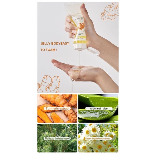 Turmeric Refreshing Facial Cleanser, 3.53 oz, Deep Cleansing, Oil Control, Soothing