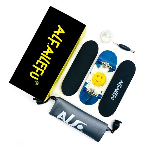 ALFAILEFU Pro Fingerboard 32mm Wooden Board Professional Finger Skateboard Trucks CNC Wheels with Bearings