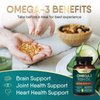Triple Strength Omega 3 Fish Oil 2400 mg Supplement, Nature's Omega-3 Supplements, Brain & Heart Health Support - EPA & DHA, Fish Oil in Each Softgel, Fatty Acids Fish Oil Supplement - 60 Softgels