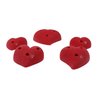 Atomik Rock Climbing Holds Set of 5 Medium Screw-On Hearts in Red