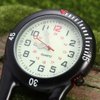 ZOVEDAIUG Clip on Carabiner Watch Backpack Clip Watches for Man Fob Belt Waterproof Quartz Pocket Watch Glow in The Dark Gift for Outdoor Sports (Black)