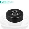 X AUTOHAUX Idler Pulley for Chevrolet Express Silverado 1500 2500 3500 for GMC Savana Sierra 36299 Idler Pulleys with Bolt 17 mm 0.67" Insert Dust Shield Retainer Spacer Steel Rubber Black