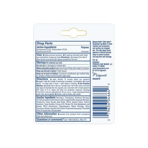 Banana Boat Sport Performance Sunscreen Lip Balm SPF 50 0.15 oz (Pack of 5)
