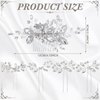 Geosar 5 Pieces Crystal Bride Wedding Hair Comb Silver Bridal Hair Pieces Pearl Rhinestone Bridal Hair Clip Flower Hair Side Combs Women
