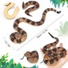 Darovly 3Pcs Rubber Snakes Realistic Fake Snakes Rattlesnake- Garden Props to Keep Birds Away-Scare Birds and Squirrels for Gag Toys Pranks Party Favors Halloween Decoration