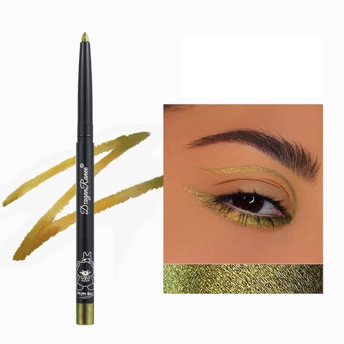 MIESCHER Diamond Eyeliner Pencil Long-Lasting Waterproof Glitter Eyeliner Chameleon Eyeshadow Smudge-proof Pink Purple Gel Eyeliner High Pigmented Matte Colored Eyeliner Metallic Shimmer Eyeliner(3#)