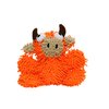 MIGHTY- Microfiber Ball Bull– Made with Squeaker Balls and Minimal Stuffing. Strong & Tough. Interactive Play Dog Toy. Machine Washable & Floats. (Orange Junior 2 Pack)