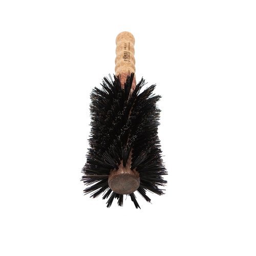 Ibiza Hair Professional Boar Hair Concave Barrel Brush (RLX5, 80mm) with Reinforced Swirled Bristles & Cork Handle, Contours to the Head Shape to Create Shiny Hair, For All Hair Types, Heat Resistant