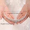 JWICOS Silver Bridal Princess Queen Tiara Crown Rhinestones Crystal Leaves Wedding Tiara Party Hats Pageant for Brides and Bridesmaid