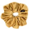 XL Jumbo Velvet Scrunchie For Hair, Scrunchy for Women Girls, Durable Elastic Band Ties to Hold Thick, Straight, Curly Hair - Breakage, Frizz Prevention (Rich Gold)