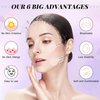 Shmian 40Pcs Invisible Face Tape Lifting for Neck Forehead Facial Wrinkles with Elastic Bands, Invisible V-Shaped Face Lifting Tape