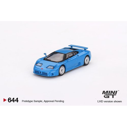True Scale Miniatures Model Car Compatible with Bugatti EB110 GT Blu Bugatti 1/64 Diecast Model Car Mini GT MGT00644