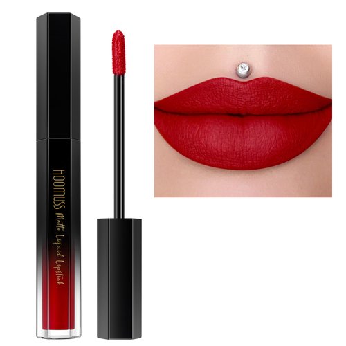 HOOMUSS Red Lipstick Long Lasting, Matte Liquid Lipsticks for Women Non Transfer Smudgeproof Smoo...