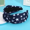 Independence Day Headband American Flag Knotted Stars Hair Band USA Patriotic Twist Hair Accessories 4th of July Hair Hoop for Women Girls