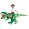 COMIN Inflatable Dinosaur Costume Kids, Green T Rex Dinosaur Blow Up Costume Riding on Dino Halloween Costumes Funny for Family Party 36"