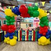 Red Blue Yellow Green Balloon Set, 12 Inch Carnival Circus Party Balloon Red Blue Green Yellow Helium Balloons Confetti Latex Balloon for Video Game Party Rainbow Kid Birthday Party Carnival Circus