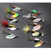 10pcs Fishing Lure Spinnerbait, Bass Trout Salmon Hard Metal Spinner Baits Kit with 2 Tackle Boxes by Tbuymax