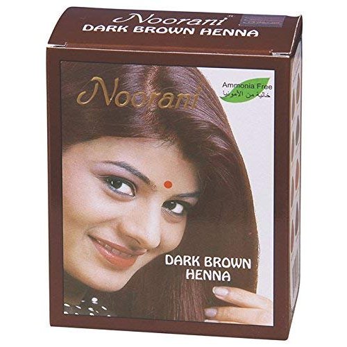 Noorani Henna Based Hair Color and Herbal Powder | Shipping in USA | Ships from California (10 (60 Pouch x 10g), DARK BROWN HENNA)