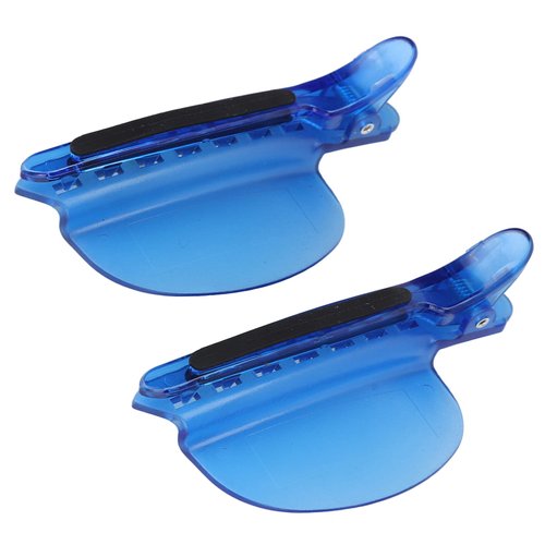 ZJchao Sectioning Clip, 2PCS Heat Insulation Clip Set High Temperature Resistant Hair Clip for Wig Extension Hair Highlighting, Blue