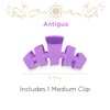 TELETIES - Medium Hair Clip - Spring Break Collection - Hair Claw Clips for Women - Strong Grip, Bendable Teeth, Curved Design - For All Hair Types and Textures - Antigua