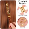 JIEYAO Gold Hair Jewelry for Braids, 110 Pcs Dreadlocks Beads, Hair Braid Rings Clips Dread Locks Coils Rings Loc Tube Bead Braid Accessories with 2 Pcs Pull Hair Pins for Braids Decoration