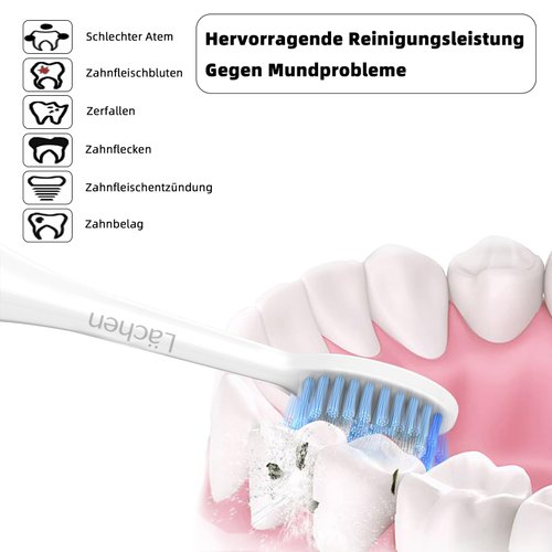 Lächen Replacement Brush Heads Electric Toothbrushes (White)