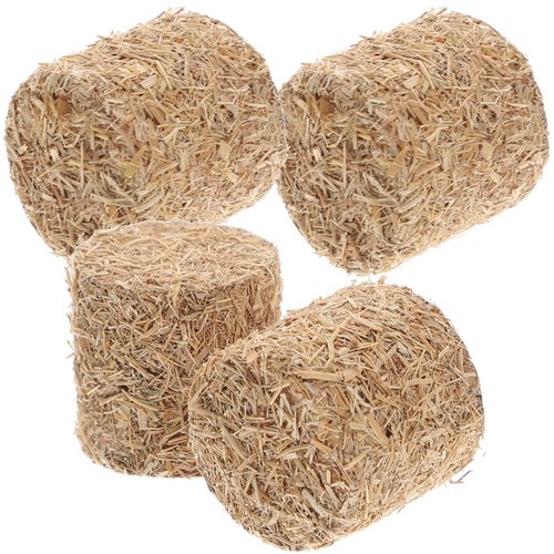 4pcs Mini Bales Miniature Blocks for Craft Dollhouse Farm Table Decoration Miniature Dollhouse Accessories