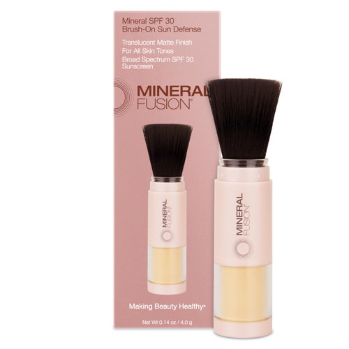 Mineral Fusion Face Sunscreen, SPF 30 Setting Powder, Brush-On Sun Defense, 0.14 Ounce (Pack of 1) UVA/UVB Sun Protection Facial Sunscreen, Zinc Oxide Mineral Sunscreen, Translucent Matte Finish