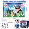 flybakiz Soccer Ball Game Set for Kids Indoor Outdoor Play Equipment,Foldable Flannel Mat Goals Toy with 2 Velcro Balls, Toddlers Boy 8-12 Years Old Birthday Christmas Party Gift