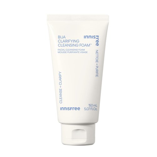 innisfree Bija Clarifying Cleansing Foam with Salicylic Acid and Castor Seed Oil, Korean Face Wash, Sulfate Free
