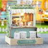TuKIIE DIY Miniature Dollhouse Kit with Furniture, 1:24 Scale Creative Room Mini Wooden Christmas Doll House Plus Dust Proof for Kids Teens Adults(Dessert Time)