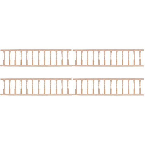 Veemoon 4 Pcs Doll House Handrail Wooden Mini Handrail Tiny Handrail Dollhouse Accessories Pretend Dollhouse Fence Decor House Mini Fence for Miniature Props