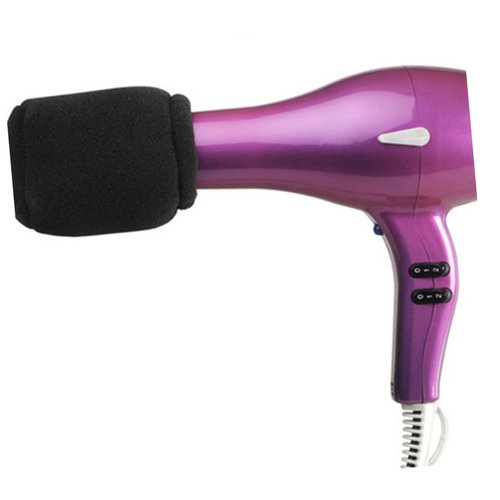 HONMEET Universal Sponge Hair Dryer Diffuser Scalding Black Hair Dryer Attachment for Curly and Wavy Hair Fits Most Standard Blow Dryers Travel and Home Use