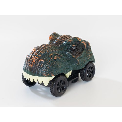 GONGDAO Dinosaur Car Toy, LED Racing Car Toys Christmas Birthday Gifts for 3 4 5 6 Year Old Kids Boys Girls Accessories Compatible with Race Track Building Kits