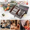 FAMILIFE Manicure Set, Nail Clippers Set Professional Manicure Kit 11 in 1 Stainless Steel Pedicure Tools Nail Kit Mens Grooming Kit with Portable Leather Travel Case Dark Violet Birthday Gifts