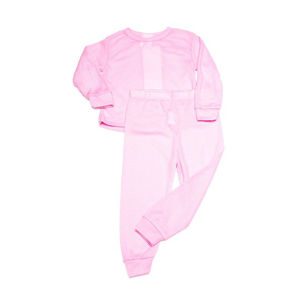 Girls Thermal Underwear Set (4, Pink)