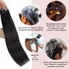FBLhair 18 inch Seamless Clip in Hair Extensions Human Hair 110g 7pcs Invisible Clip in Hair Extensions Black Women PU Weft Real Human Hair Extensions Clip ins Hair Pieces 1B Natural Black Straight