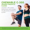 DaVinci Labs Chewable C-300 - Supplement to Support Immune Health, Cholesterol and Collagen Production - With Vitamin C, Pectin and More - Gluten-Free - Orange Pineapple Flavor - 90 Vegetarian Tablets