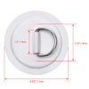 TOBWOLF 6 Pack 4.33" / 11cm Stainless Steel D-Ring Patch for Inflatable Boat Kayak Dinghy SUP, Circular D-Ring PVC Patch Stand-Up Paddleboard Canoe Rafting Accessories, NO Glue Included - White