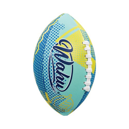 Wahu 100% Waterproof Beach Football with Real Laces for in and Out of Water Play, 9" Outdoor Football for Pool and Beach Games, Teal