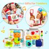 Montessori Busy Board for 1 2 Year Old Boy Girl, Musical Montessori Toys for 1+ Year Old,Educational Toddler Toys Age 1-2 ,Birthday Gifts Toys for 1 2 3 Year Old Boy Girl,Baby Toddler Travel Toys