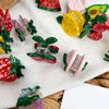 Mini Strawberry Hair Clip,Acetate Hair Claw,Small Hair Clips for Women,Pack of 2