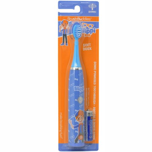 Brush Buddies Blippi Battery Powered Sonic Toothbrush for Kids, Children, Boys, Girls. (Blippi Electric Toothbrush)
