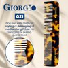 Giorgio G21 FineTooth and WideTooth Pocket Comb - Hair Styling Comb for Men and Women, Handmade Beard Comb for Men, Barber Comb, and Mustache Comb for Grooming,Saw Cut and Polished Travel Comb