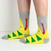 COTTON DAY Kids Boys Fun Novelty Socks Colorful Pattern Design 6-8 Years Shark Stripes Size M (8)
