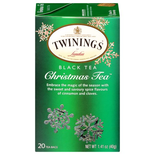 Twinings Christmas Black Tea, 20 Count (Pack of 6), Individually Wrapped Bags, Caffeinated, Aromatic Cinnamon & Clove, Enjoy Hot or Iced